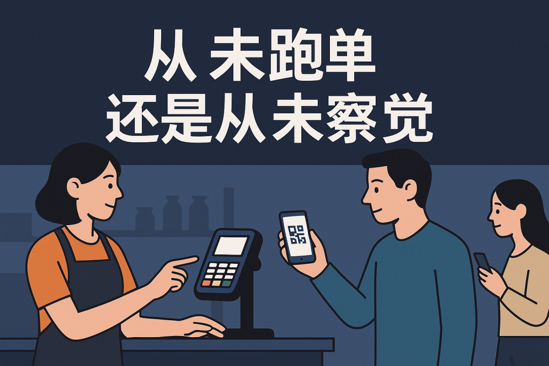 一直用收款码！从未遇到过跑单！但也可能，是你从未察觉